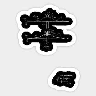 Cymbal Vintage Patent Hand Drawing Sticker